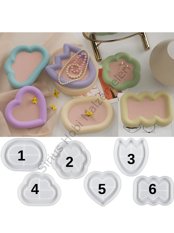 Epoksi Beton Alçı Trend Bardak Altlığı Sunumluk Kalıpları