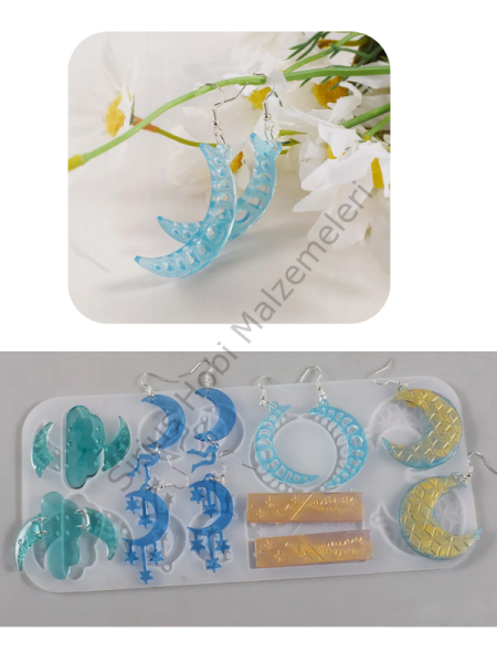 Epoksi Kelebek Yılan Bulut Küpe Kalıbı