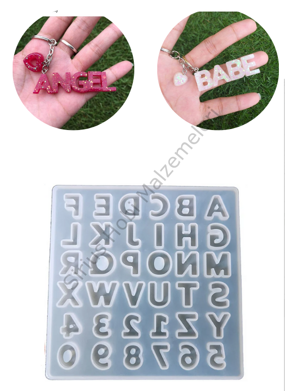 Epoksi Reçine Küçük  Harf Silikon Kalıbı