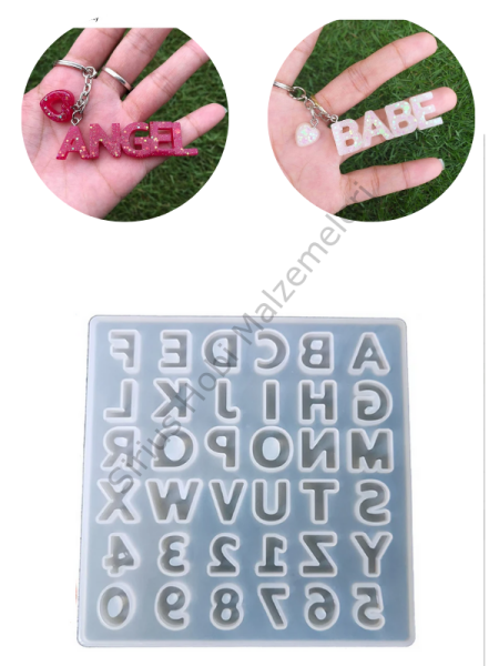 Epoksi Reçine Küçük  Harf Silikon Kalıbı