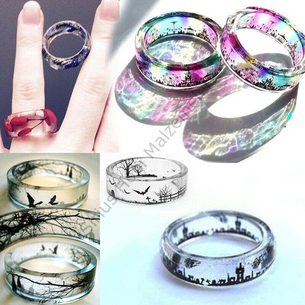 Epoksi Reçine Çoklu Yüzük Silikon Kalıbı