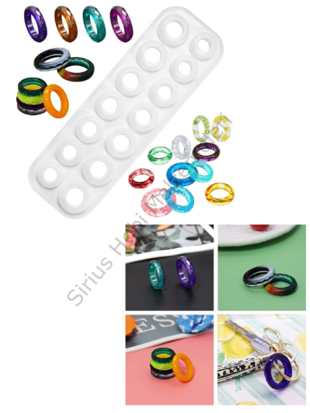 Epoksi Reçine Çoklu Yüzük Silikon Kalıbı