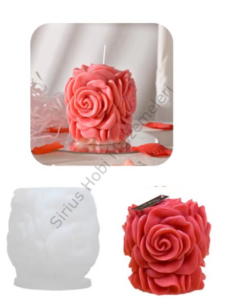 Gelin Buketi Aromaterapi Gül Mum Kalıbı 2