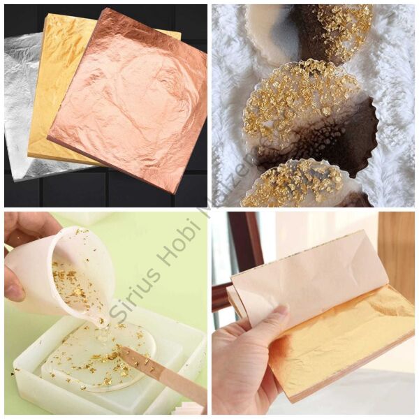 Yaprak Varak Epoksi - Mum - Sabun-Gypsum Alçı5li&10lu 16x16 cm