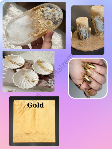 Yaprak Varak Epoksi - Mum - Sabun-Gypsum Alçı5li&10lu 16x16 cm