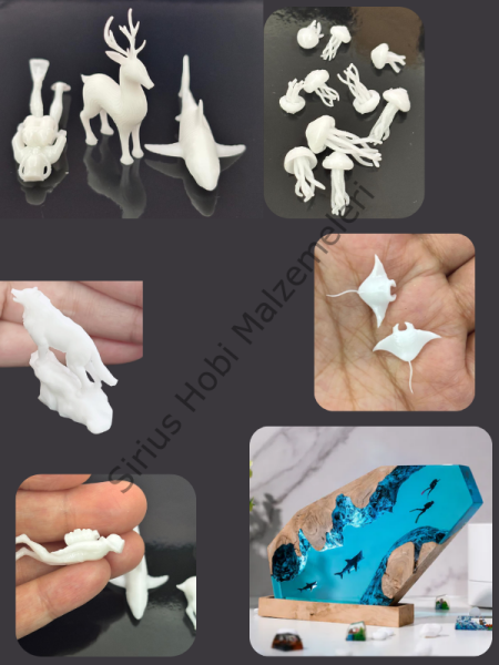 Epoksi Reçine Mini Figür Hobi ve Dekor Çalışmaları İçin 3-4 cm 1 adet