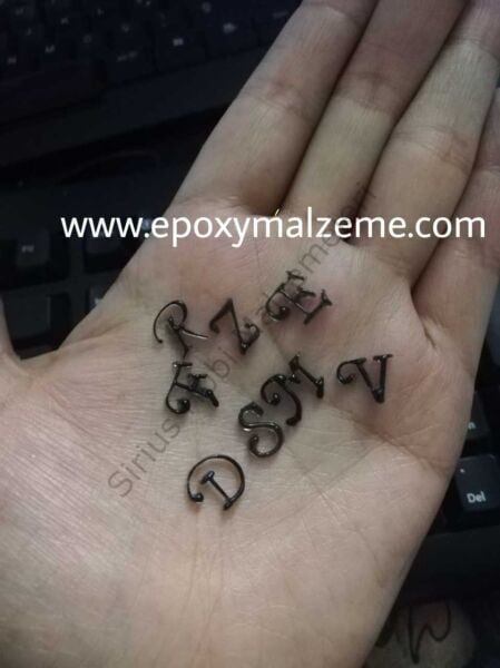 Epoksi Reçine 1 cm Saç Vs Tasarım İçin Harf kalıbı
