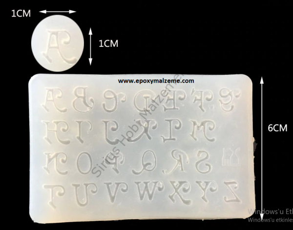 Epoksi Reçine 1 cm Saç Vs Tasarım İçin Harf kalıbı
