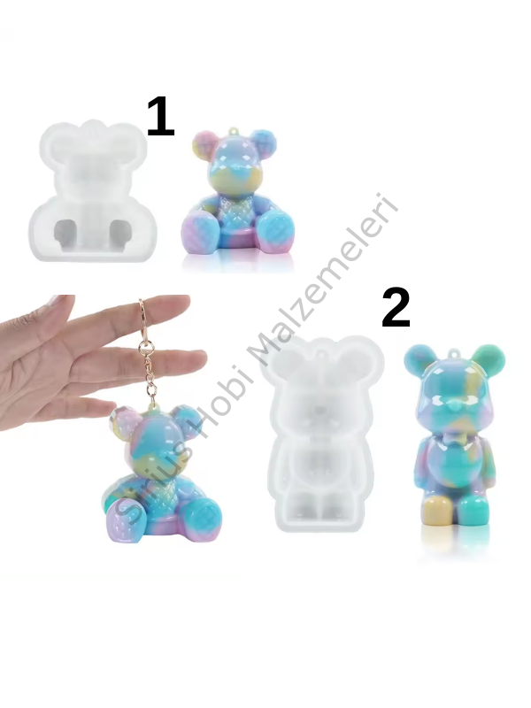 Epoksi Reçine  Ayıcık Anahtarlık Kalıpları