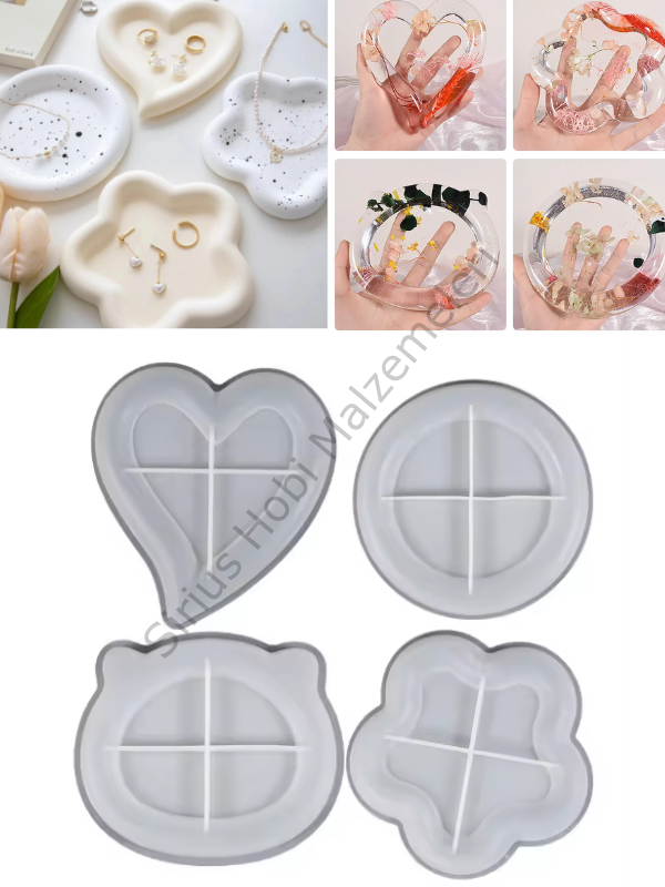 Epoksi Reçine Alçı Tabak Sunumluk Kalıpları