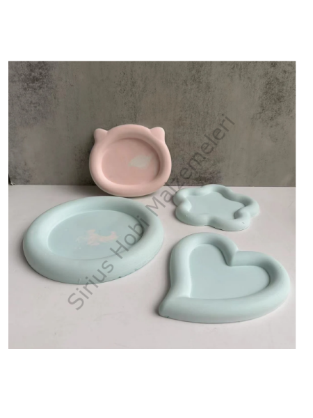 Epoksi Reçine Alçı Tabak Sunumluk Kalıpları