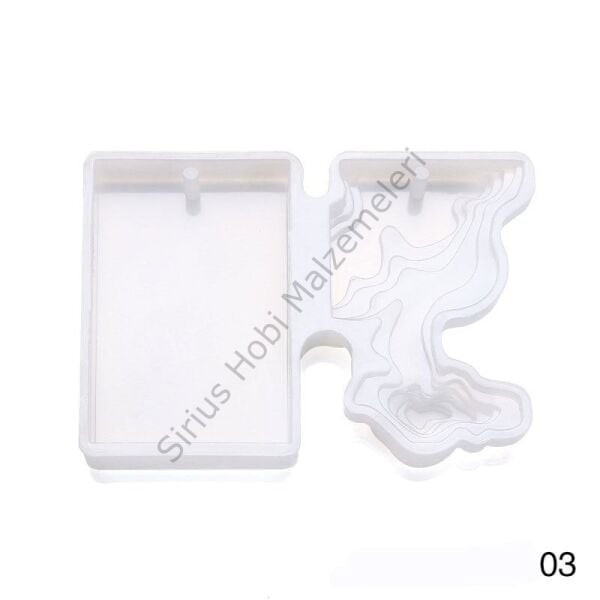 Epoksi Ada Dağ Tekli Kolye Kalıpları