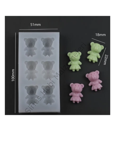 Epoksi Mum Küçük Ayıcık  Jelibon Kalıpları