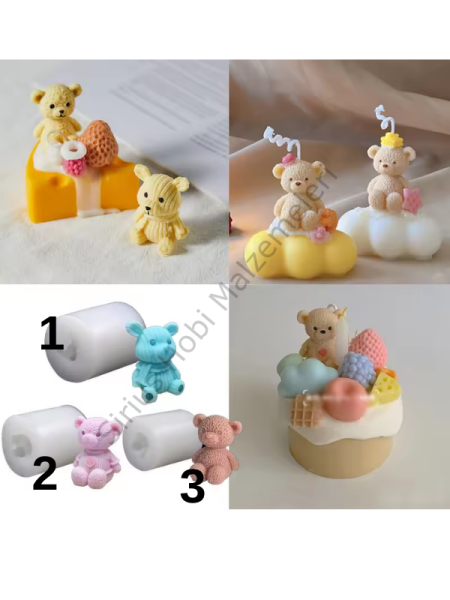 Epoksi Mum Sabun Alçı Ayıcık Kalıpları