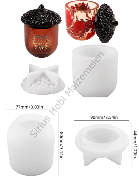 Epoksi Alçı Mum Çam Palamudu Kutusu Kalıbı