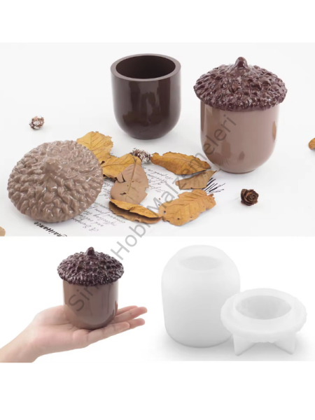 Epoksi Alçı Mum Çam Palamudu Kutusu Kalıbı