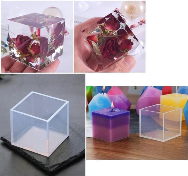 Epoksi 3d Şeffaf  Küp Kalıbı 5x5x5 cm