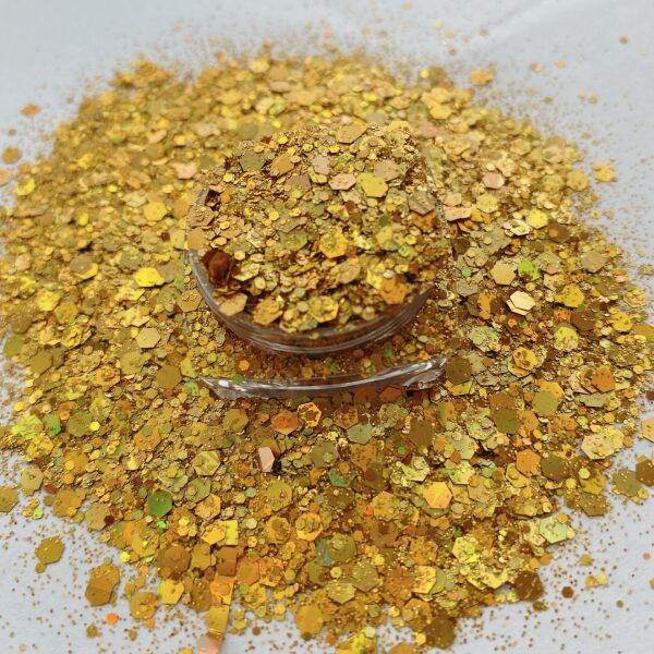 Epoksi Chunky Glitters Gold1   4 gr