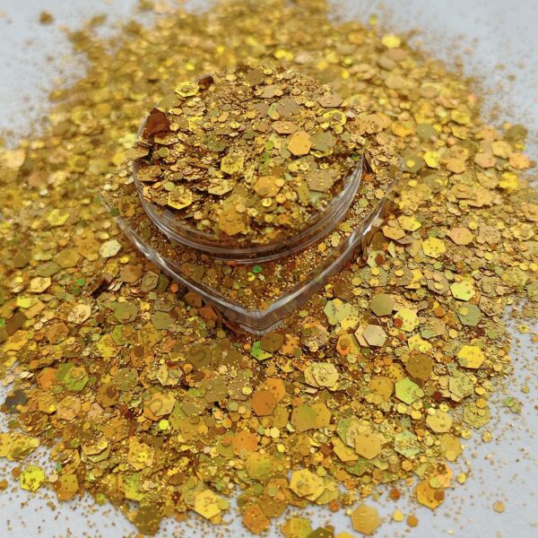 Epoksi Chunky Glitters Gold1   4 gr