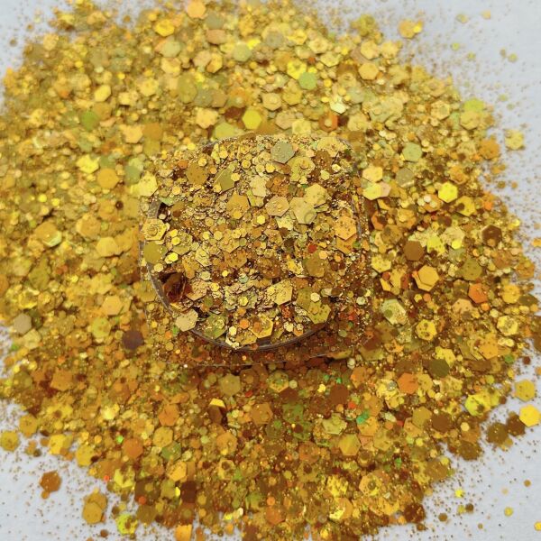 Epoksi Chunky Glitters Gold1   4 gr