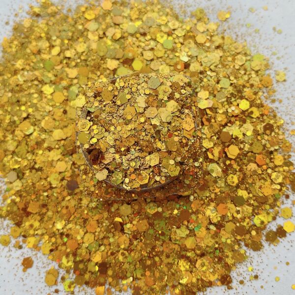 Epoksi Chunky Glitters Gold1   4 gr