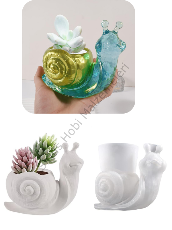 Epoksi Mum Alçı  Salyangoz Biblo Kalıbı