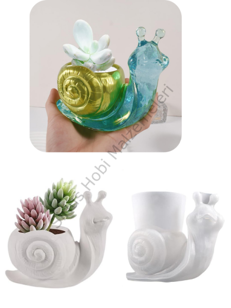 Epoksi Mum Alçı  Salyangoz Biblo Kalıbı