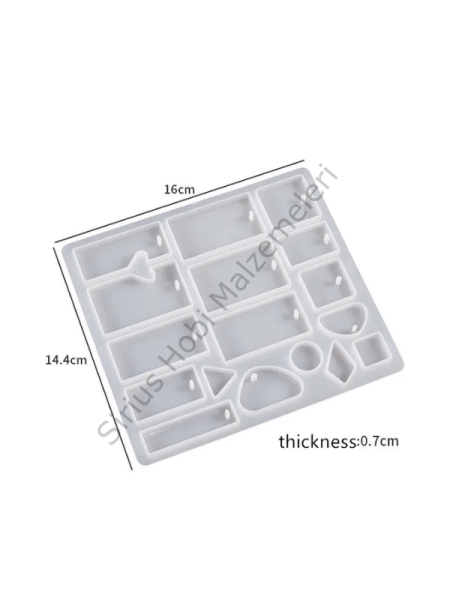 Epoksi Trend Kolye Küpe Anahtarlık Kalıbı 2