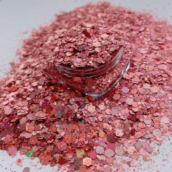 Epoksi Chunky Glitters Rose 4 gr