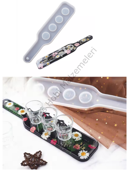 Epoksi Reçine Alçı Shot Bardak Tutucu Mumluk Kalıbı