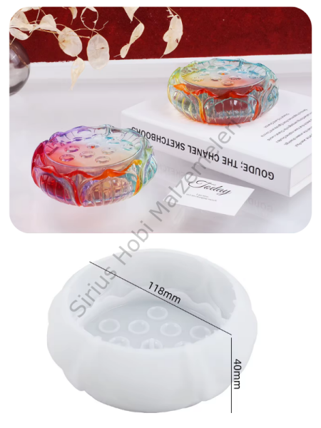 Epoksi Mum Alçı Lotus Tütsülük Silikon Kalıbı