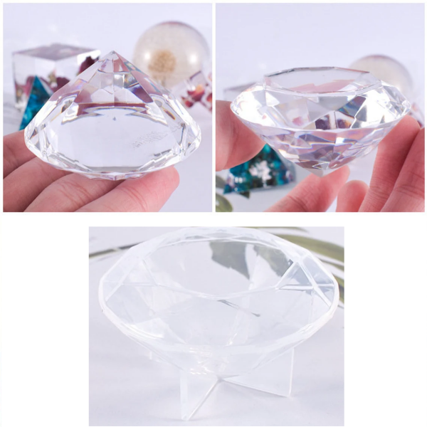 Epoksi 3d Yarı Şeffaf Diamond Taş Kalıbı
