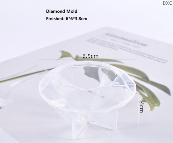 Epoksi 3d Yarı Şeffaf Diamond Taş Kalıbı