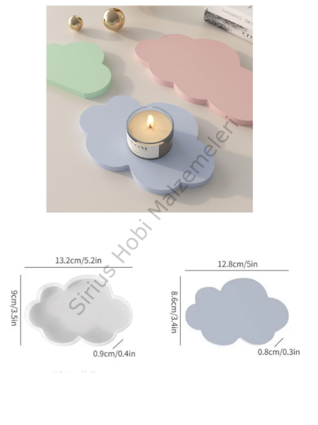 Epoksi Reçine Alçı Bulut Bardak Altlığı Kalıpları