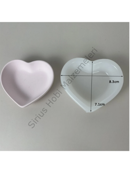 Epoksi Mum Alçı Kalp Kase Kalıbı