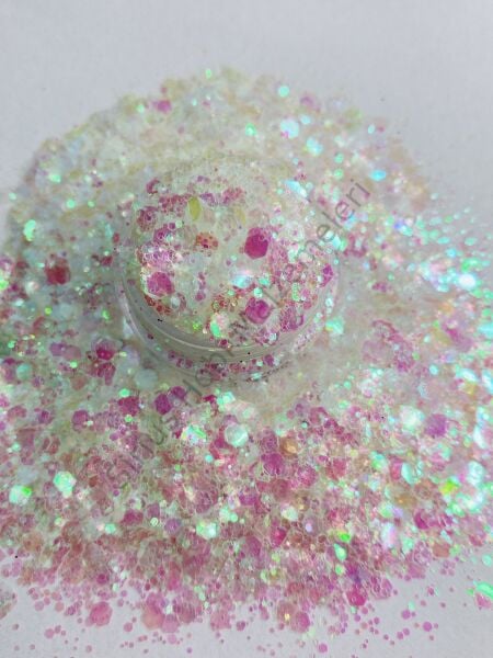 Epoksi Chunky Glitters White3  4 gr