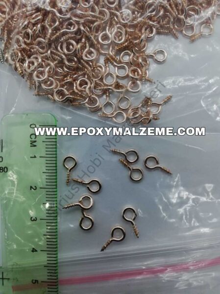 5x10 mm Anahtarlık Epoksi Kolye Takı Çivisi 100 adet Gold - Silver - Rose