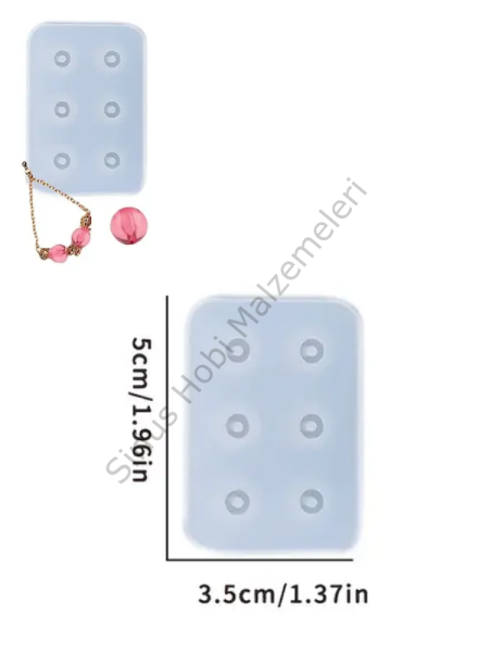 Epoksi Reçine 8mm 10mm Tesbih Boncuk Silikon Kalıbı