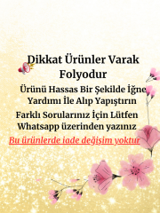 Epoksi Reçine Magnet Tasarımları için Varak Folyo Sticker 40 adet