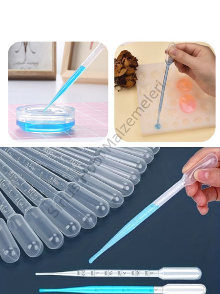 Epoksi Reçine 3ml Damlalıklı Tasarım Pipeti 10 adet