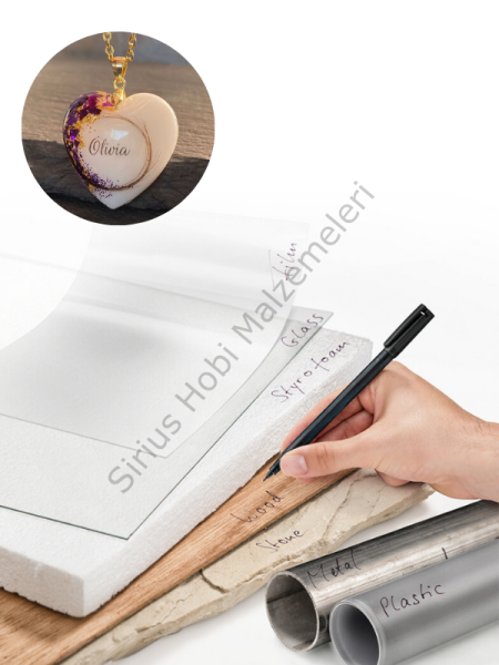 Epoksi Reçine İnce Uçlu Asetat Kalemi Siyah