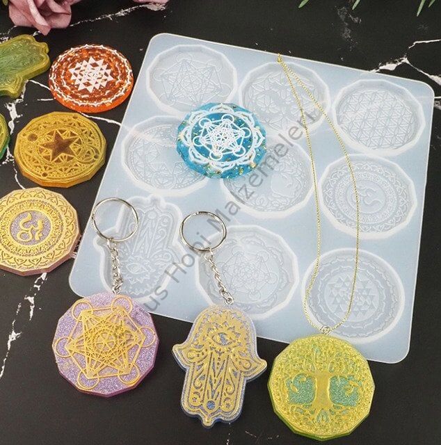 Epoksi Reçine 7 Çakra Silikon Kalıbı