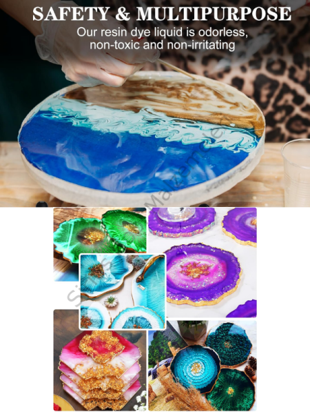 Resin Day's Opak ve Transparan Epoksi Renkli Pigment Boya – 10 ml UV Reçine Uyumlu