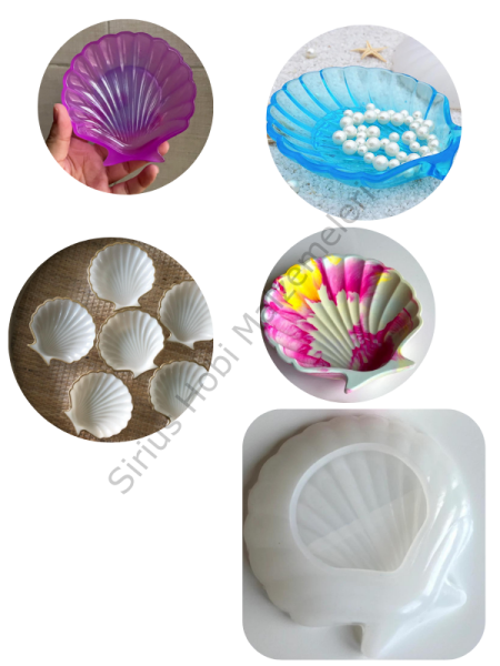 Epoksi Midye Kase Sabunluk Çerezlik Kalıbı
