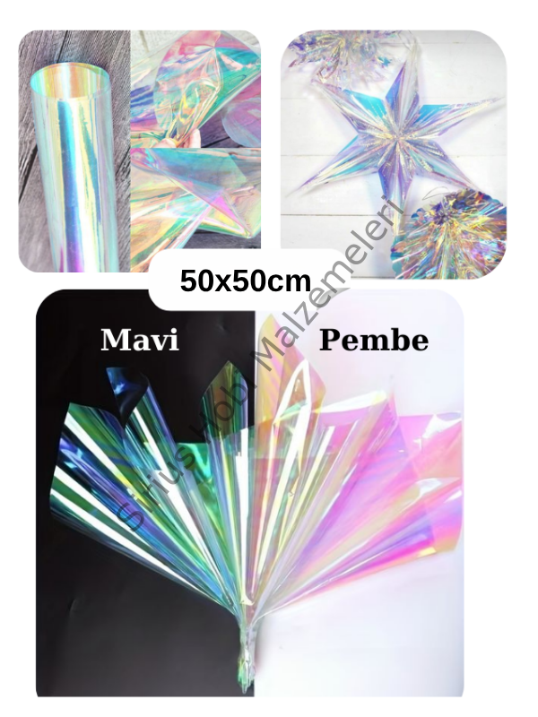 Epoksi Reçine için Hologram Folyosu 1 adet 50x25 cm