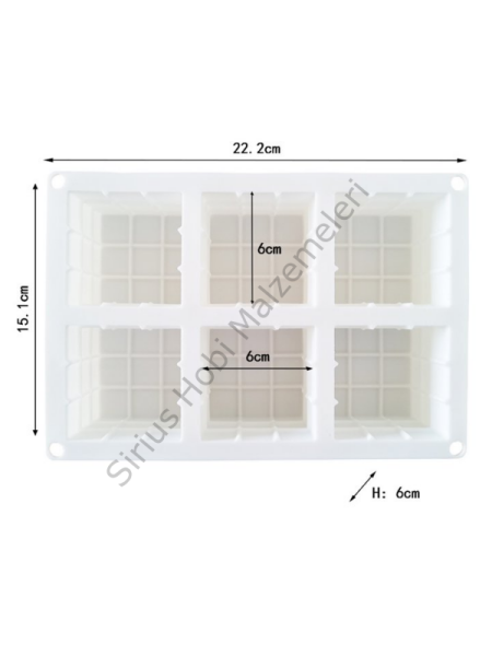 Epoksi Mum Rubik Küp Kalıbı 6 lı