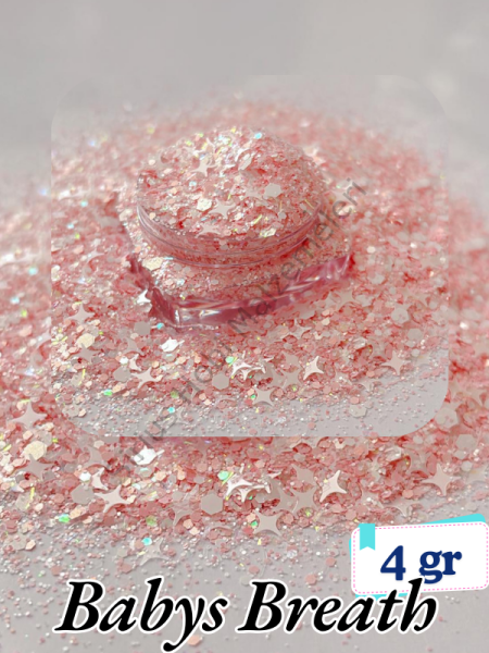 Epoksi- Mum-Makyaj-Tırnak-Sabun Simi Pulu Glitter Baby's Breath 4 gr