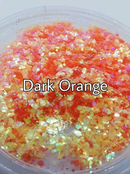 Epoksi Chunky Glitters Dark Orange 4 gr
