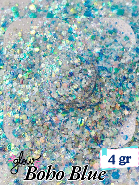 Epoksi- Mum-Makyaj-Tırnak-Sabun Simi Pulu Glitter Boho Blue 4 gr