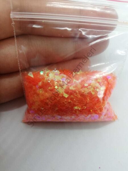 Epoksi Chunky Glitters Dark Orange 4 gr